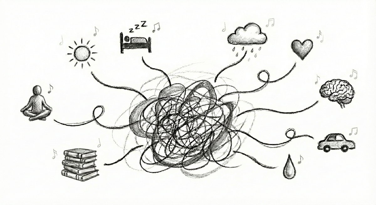 The shape of a music library