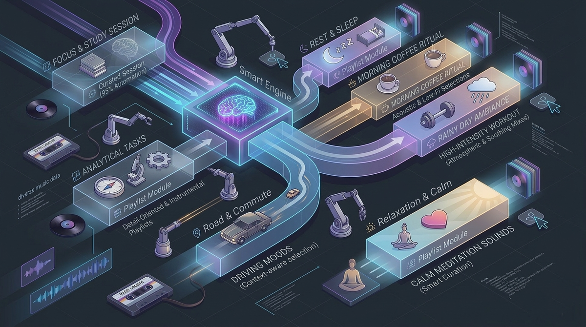 The shape of a music library